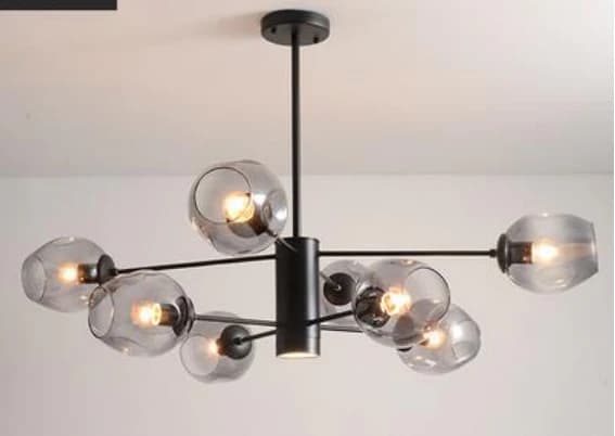 Modern Gold Molecular Chandelier - Colored Glass Globes - E27 Bulb WH-CL-37 chandelier 2