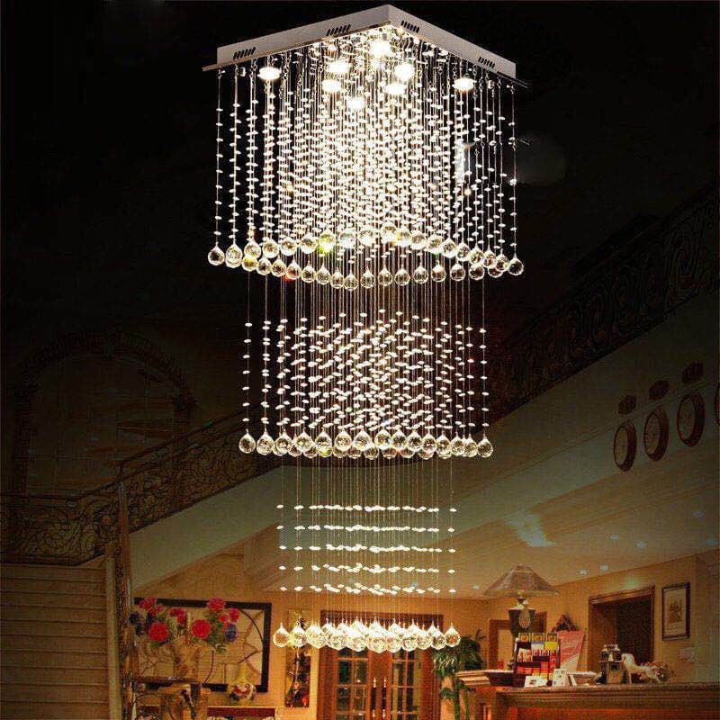 Modern Tiered K9 Crystal Chandelier - Elegant Hanging Light WH-8021 2