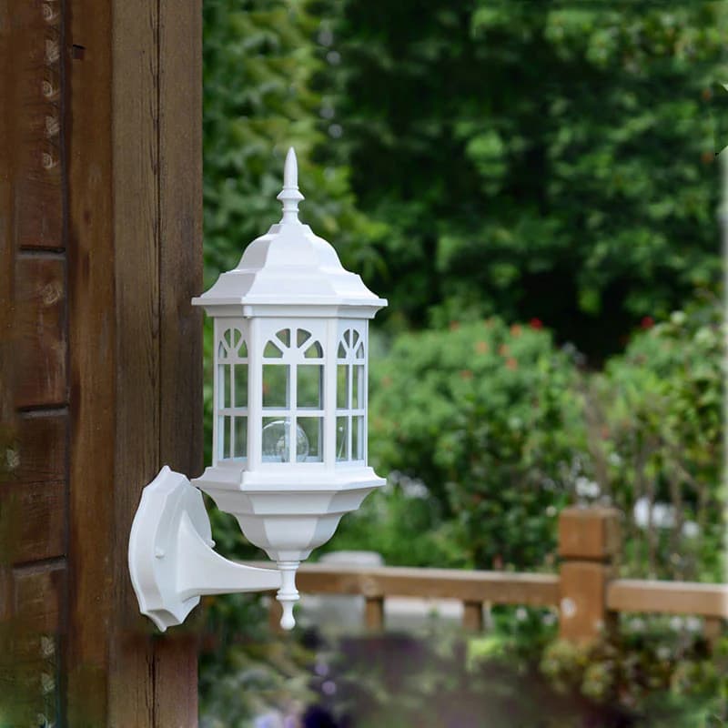 Retro White Outdoor Wall Lantern - Waterproof - E27 Bulb WH-HR -57 2
