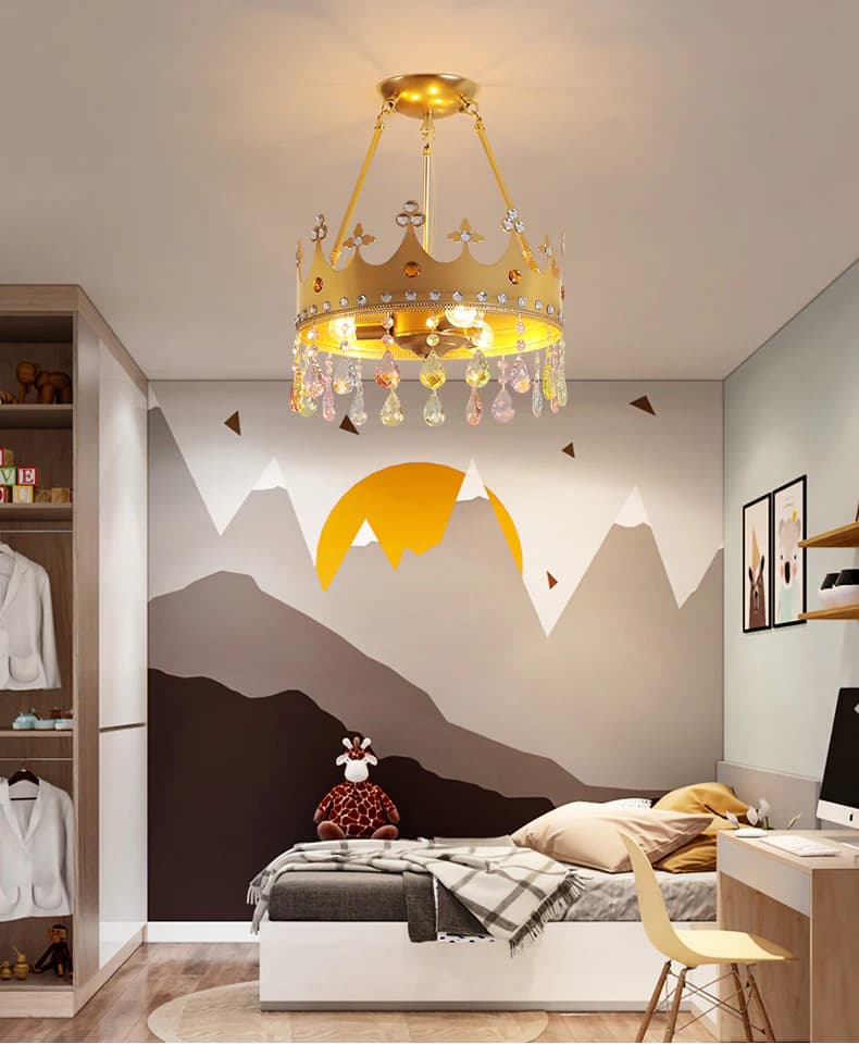 Kids Room Light Decor Girl Princess Theme Chandeliers WH-MA-180 3