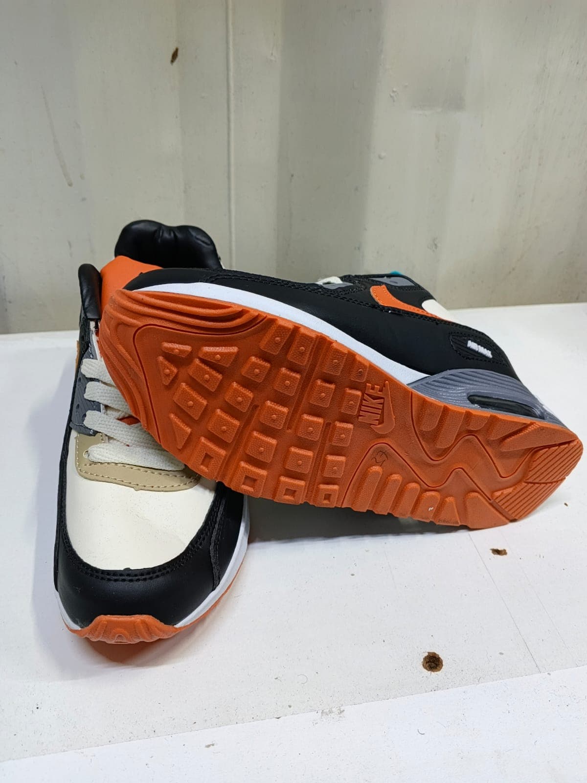 Black & Orange Jordan 4s 5