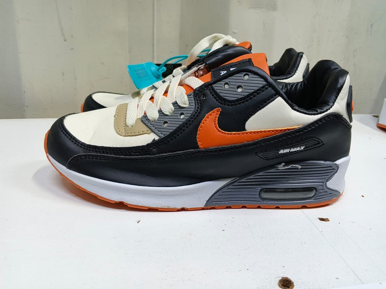 Black & Orange Jordan 4s 6