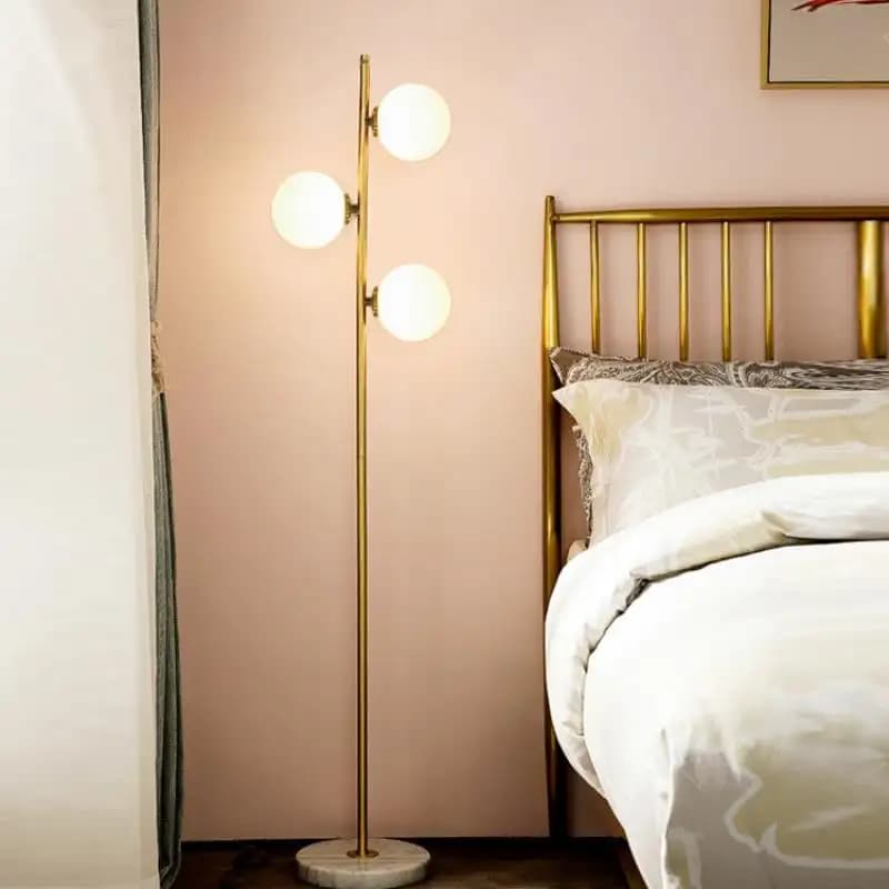 Modern Marble Base Floor Lamp with 3 Globe Lights - E27 LD-001 4