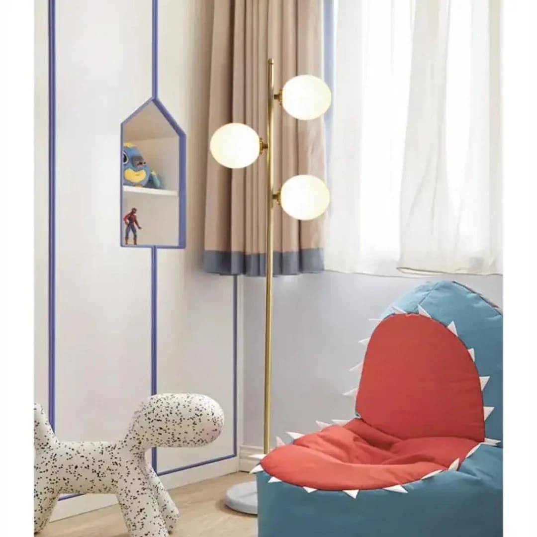 Modern Marble Base Floor Lamp with 3 Globe Lights - E27 LD-001 3