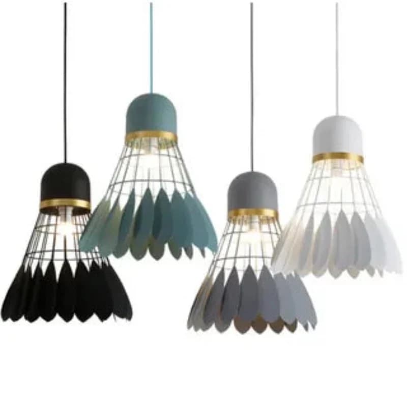 Unique Badminton Pendant Light - Grey & Black WH-HB-1013 2
