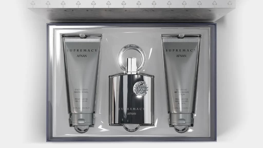 SUPREMACY SILVER BY AFNAN GIFT SET 3