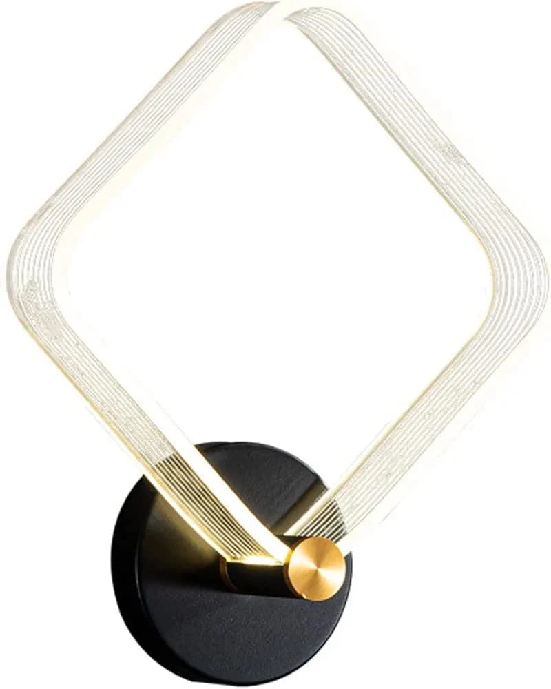 Modern Elegant Black and Clear LED Wall Light – Acrylic & Metal, 160*190mm CY8220 3