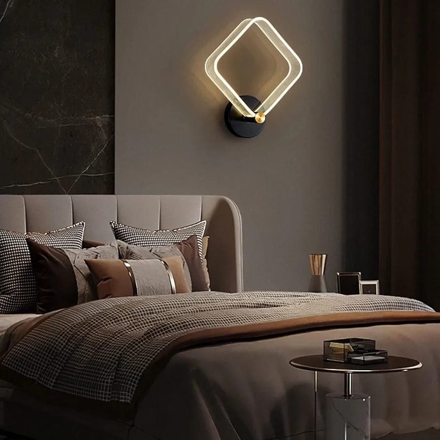 Modern Elegant Black and Clear LED Wall Light – Acrylic & Metal, 160*190mm CY8220 2