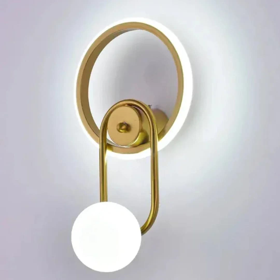 Modern LED Wall Light with G9 Bulb – Gold Accent B1202