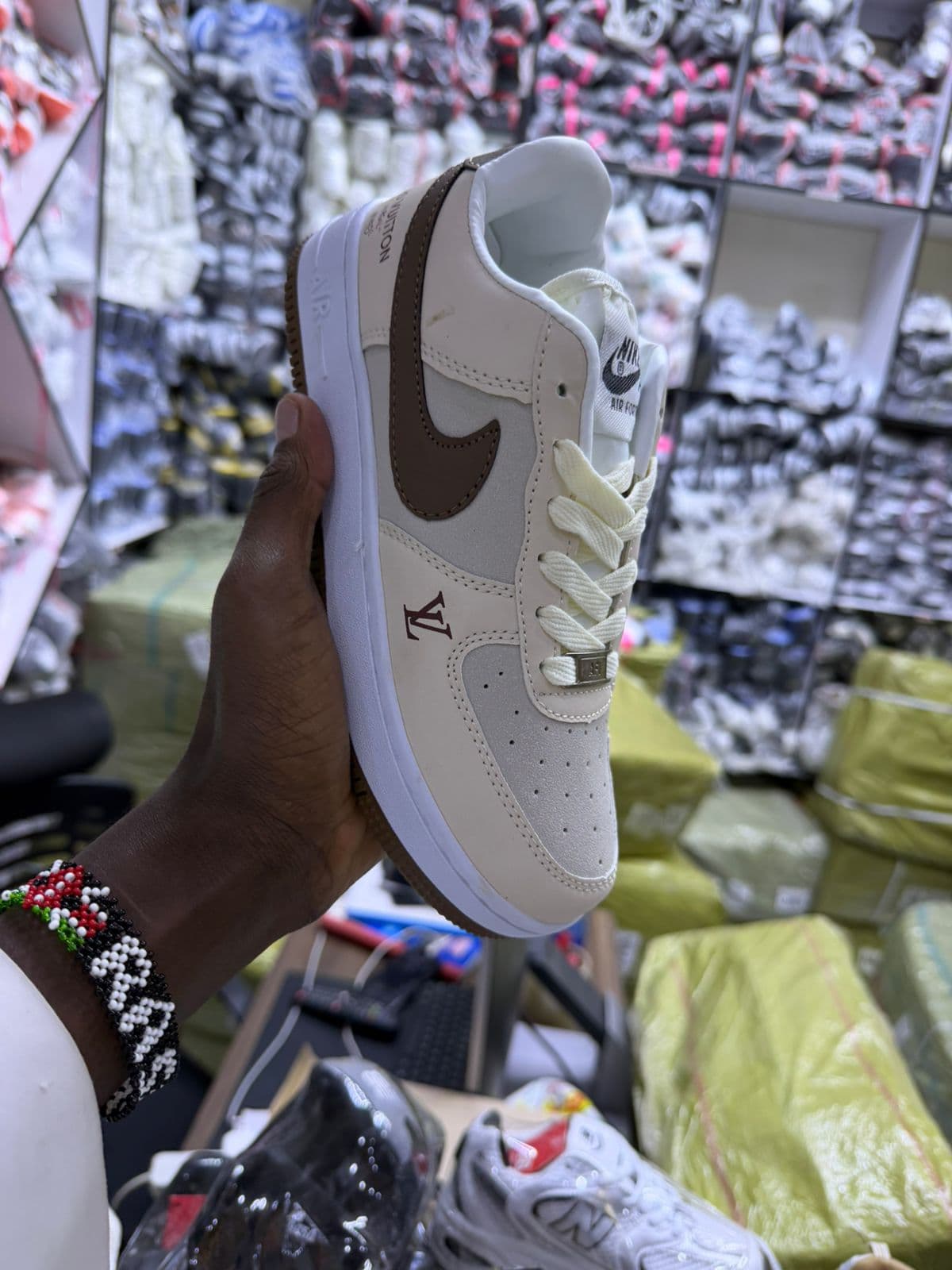 Cream Airforce 1s