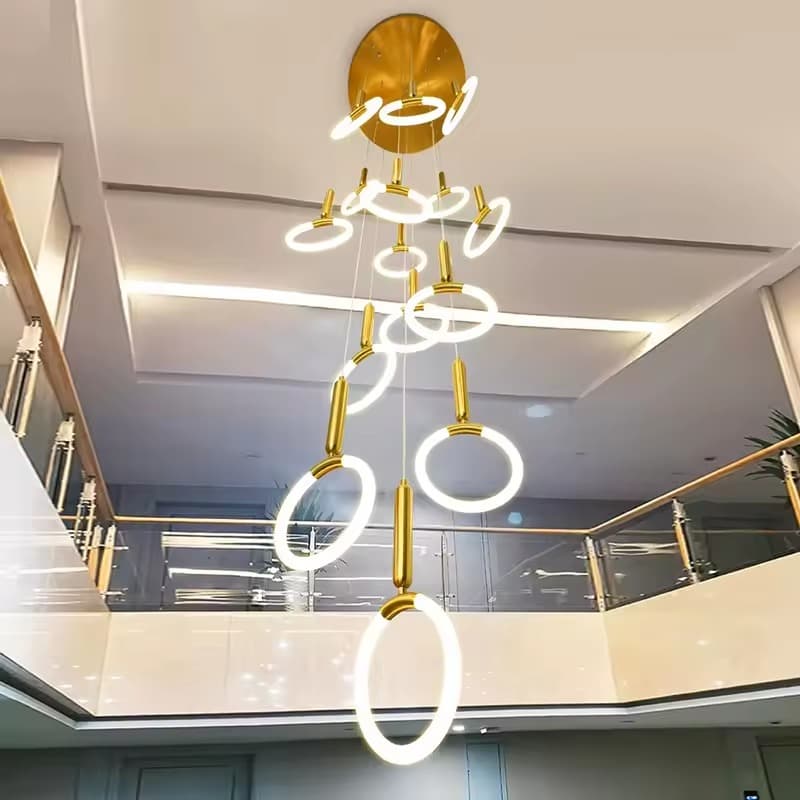 Modern Spiral LED Multi-Pendant Light - Adjustable Length 2025/600-10