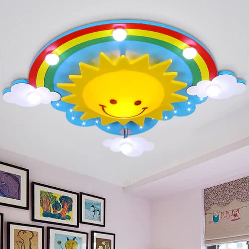 Rainbow Sun Kids Room Ceiling Light – Cheerful Indoor Lighting WH-MA-150