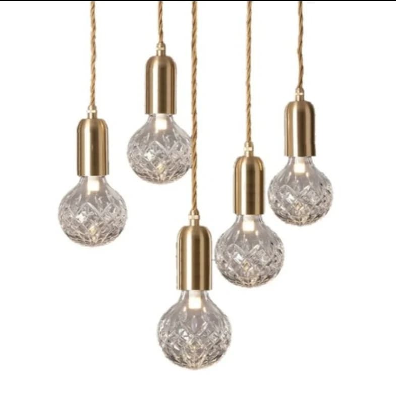 Modern Crystal Bulb Pendant Light - Elegant Home Lighting WH-GP-23