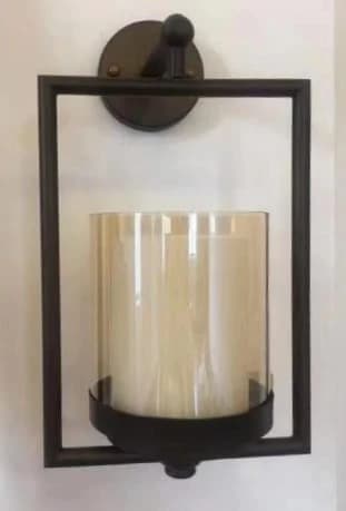 Black & Gold Framed Wall Light - E27 Bulb S7611/1C