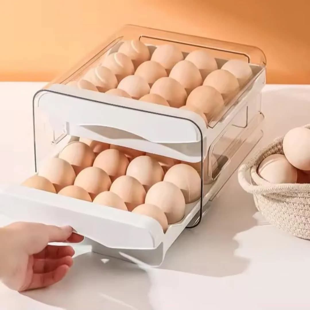 Double-Layer Drawer-Style Egg Storage Box