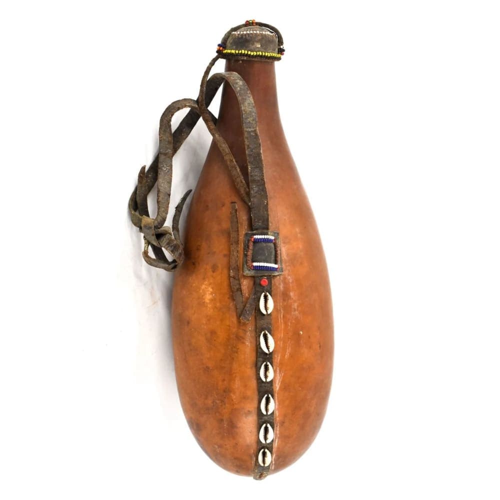 Maasai Beaded Milk Gourd