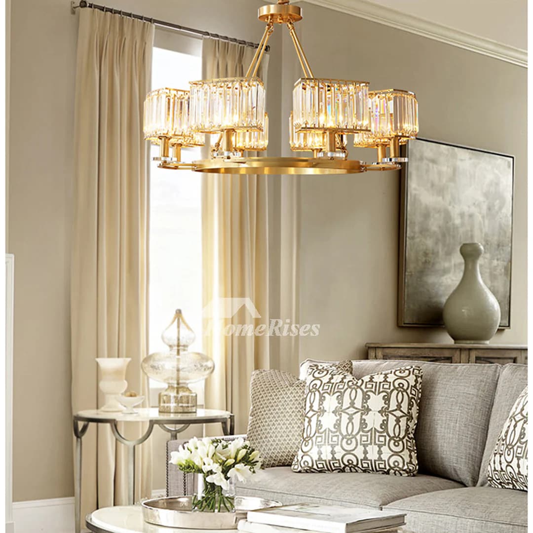 Elegant Round Crystal Chandelier - D750mm - Home & Living Room Lighting A051
