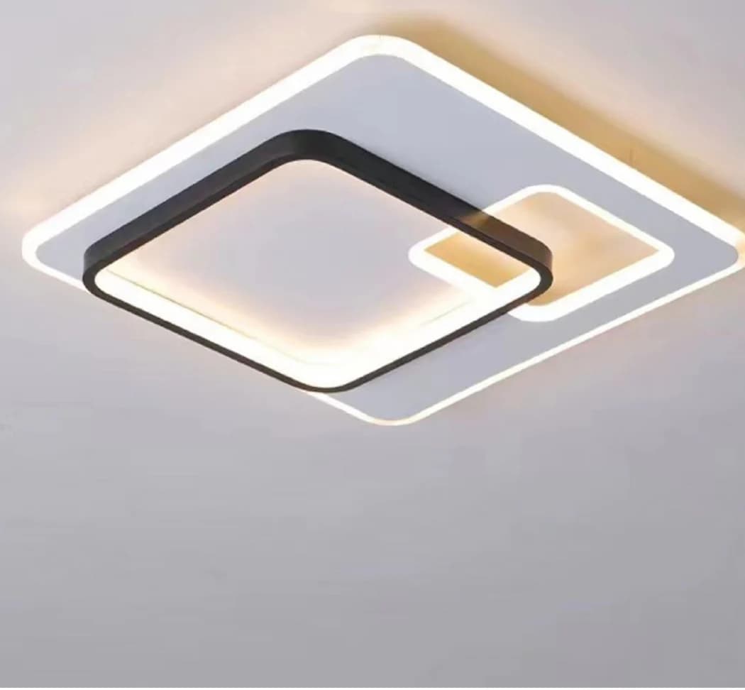 Modern Black and White Square LED Ceiling Light - L500*W500mm CY4289/2