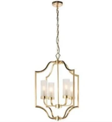 Gold Chandelier – Antique-Style Ceiling Light Fixture S5008/4A