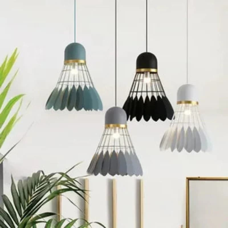 Unique Badminton Pendant Light - Grey & Black WH-HB-1013