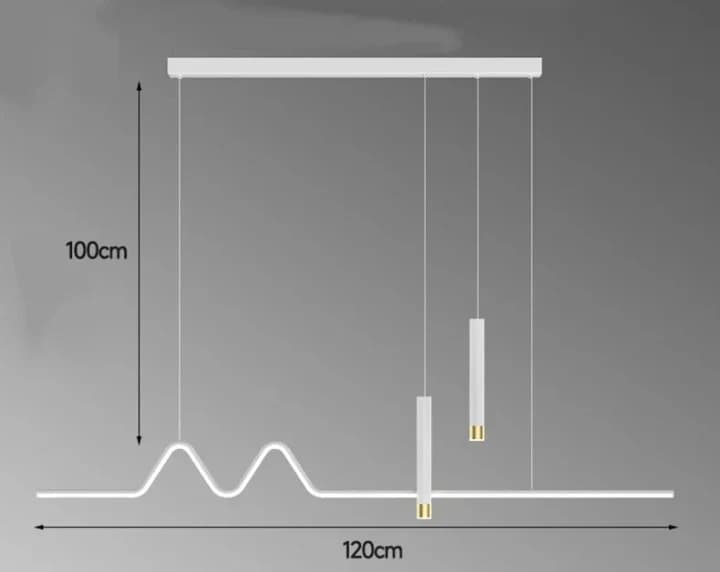 Dining, Office & Kitchen LED Ceiling Light – Acrylic & Metal, 1200*1200mm CY4048