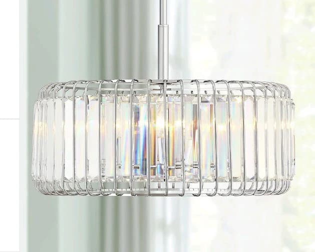 Silver Iron & Crystal Chandelier – 500mm Diameter 8968