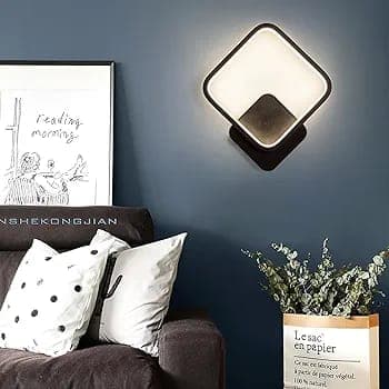 Modern Black LED Wall Light - Diameter 200mm : Height 250mm CY8119