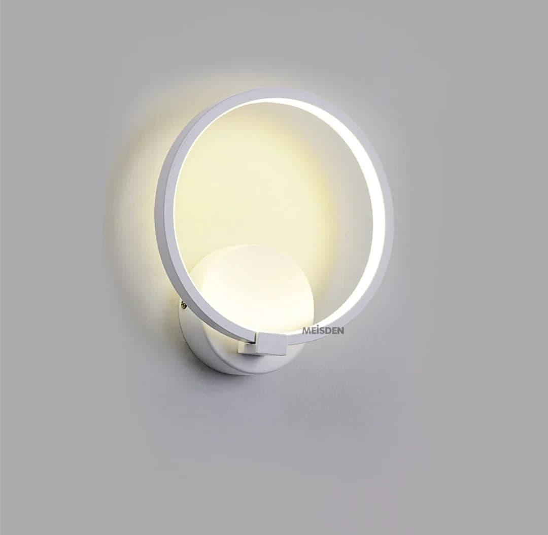 Modern White LED Wall Light – Acrylic & Metal, D200*H200mm CY8118